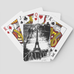 Vintager Eiffelturm Paris 2 Spielkarten