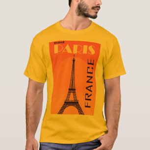 Vintager Eiffelturm Paris Europa Reisen T-Shirt