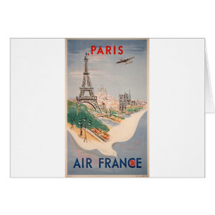 Vintager Eiffelturm Paris Luftreisewerbung