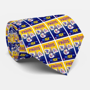 Vintager Eiffelturm Paris Luftreisewerbung Krawatte