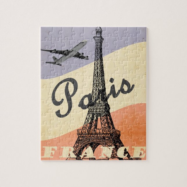 Vintager Eiffelturm Paris Puzzle (Vertikal)