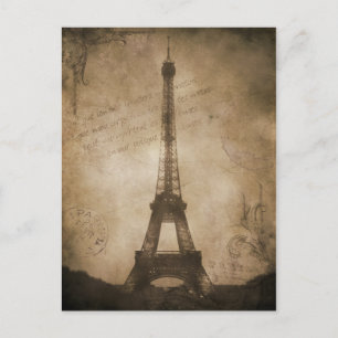 Vintager Eiffelturm Postkarte