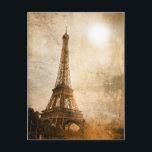 Vintager Eiffelturm Postkarte<br><div class="desc">Vintager Eiffelturm,  Paris</div>