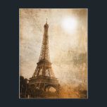 Vintager Eiffelturm Postkarte<br><div class="desc">Vintager Eiffelturm, Paris</div>