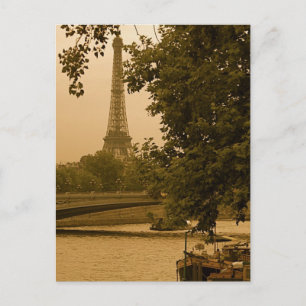 Vintager Eiffelturm Postkarte