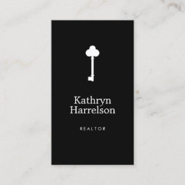 Vintager einfacher Schlüssel Real Anwesen Interior Visitenkarte