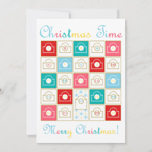 Vintager Einführungs-Kalender Feiertagskarte