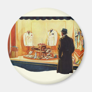 Vintager Einzelhandel, Einzelhandel mit Menschenfe Magnet