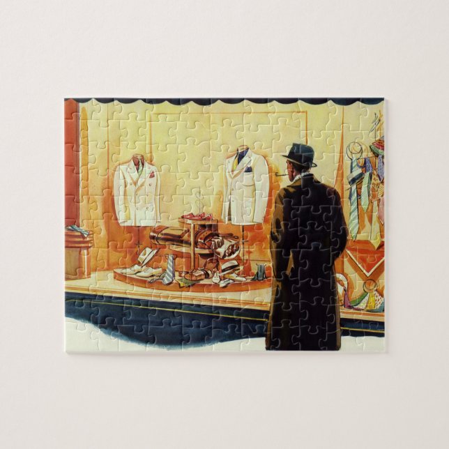 Vintager Einzelhandel, Einzelhandel mit Menschenfe Puzzle (Horizontal)