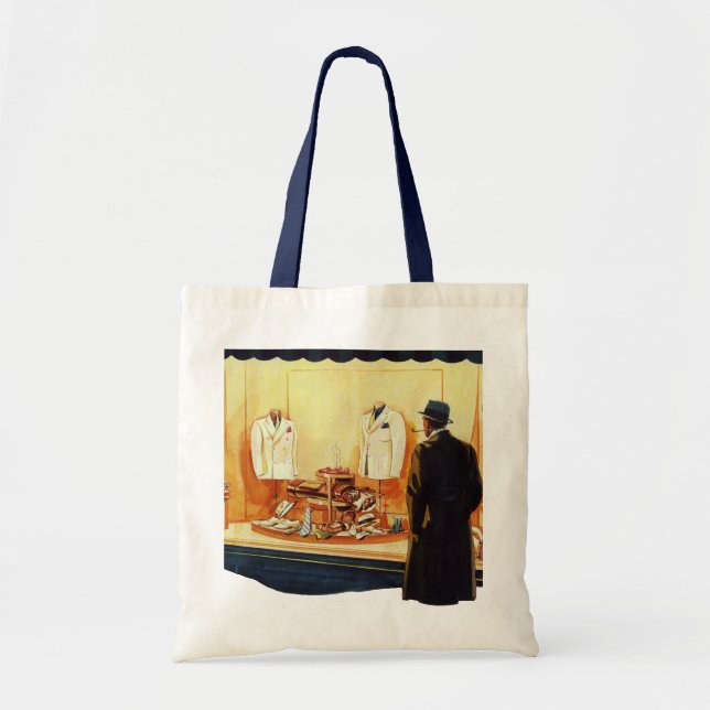 Vintager Einzelhandel, Einzelhandel mit Menschenfe Tragetasche (Vorne)