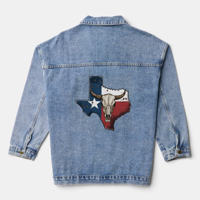 Vintager Einzelstar-Staat Jeansjacke (Rückseite)