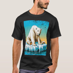 Vintager Eisbär, der die Arktis schmelzt T-Shirt