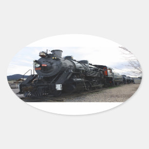 Vintager Eisenbahnsteams Ovaler Aufkleber