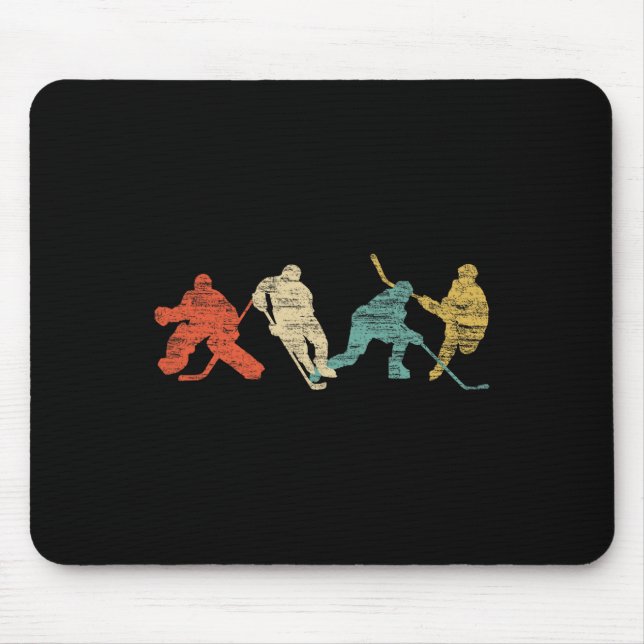 Vintager Eishockey Mousepad (Vorne)