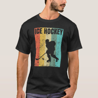 Vintager Eishockey-Sportspieler T-Shirt