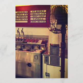 Vintager Eiskrem-Shop Einladung