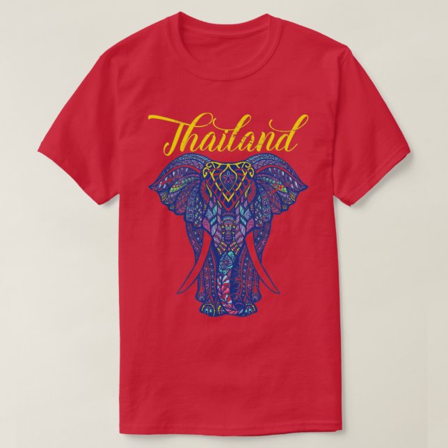 Vintager Elefant Thailand T-Shirt (Design vorne)