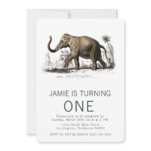 Vintager Elefant zum Geburtstag