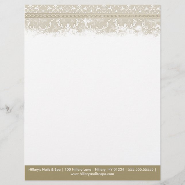 Vintager Elegante Letterhead Briefkopf (Vorderseite)