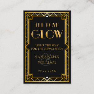 Vintager eleganter Art Deco Gold Wedding Send-Off  Visitenkarte