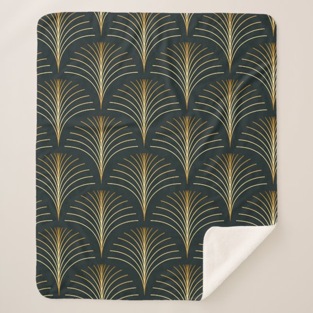 Vintager, eleganter Deko Sherpadecke (Vorderseite)