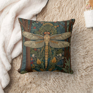 Vintager, eleganter Jugendstil-Libelle Kissen