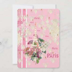 Vintager eleganter Pink Paris Eiffelturm Kronleuch