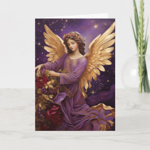 Vintager Eleganter Weihnachtsangel Karte