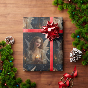 Vintager Eleganter Weihnachtsgel Geschenkpapier