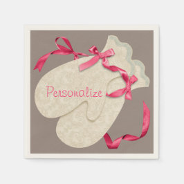 Vintager, eleganter Winter-Fanttenband Serviette