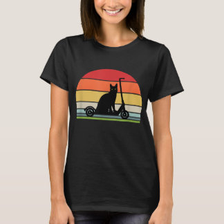 Vintager Elektro-Roller Cat Escooter T-Shirt