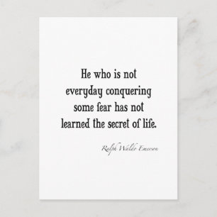 Vintager Emerson Inspirational Secret Life Zitat Postkarte