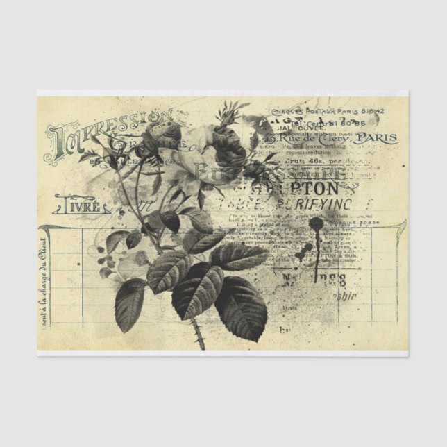 Vintager Empfang Seidenpapier (Vorderseite)