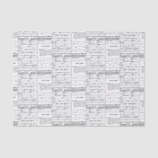 Vintager Empfang Seidenpapier (Vorderseite)