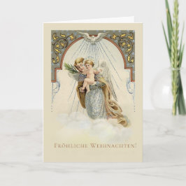 Vintager Engel mit Christus Weihnachten