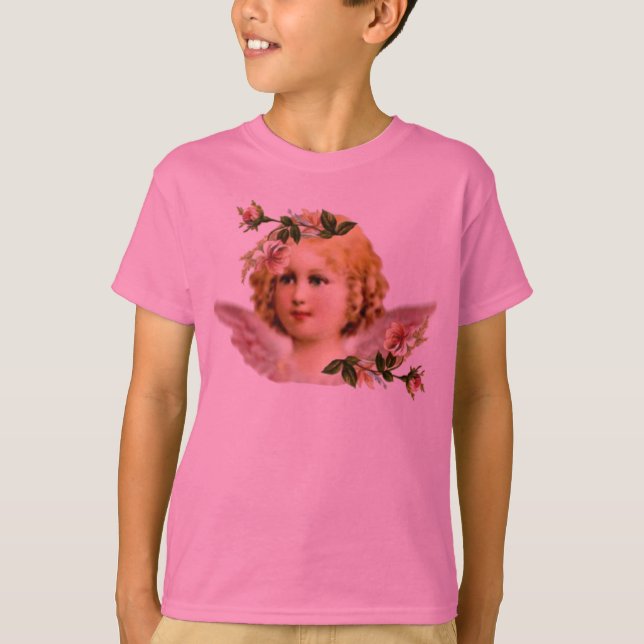VINTAGER ENGEL SCHERZT T - SHIRT (Vorderseite)