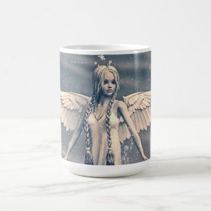 Vintager Engel unter dem Regenbogen Kaffeetasse