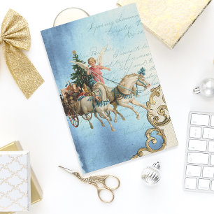 Vintager Engel Weihnachtswagen Decoupage Craft Seidenpapier