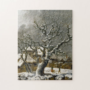 Vintager englischer Winter Landschaftsdruck Puzzle