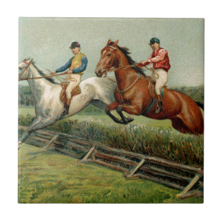 Vintager Entwurf des Pferderennens Fliese