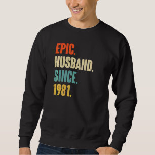 Vintager epischer Ehemann seit 1981 41st Wedding A Sweatshirt