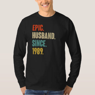 Vintager epischer Ehemann seit 1989 33. Wedding An T-Shirt