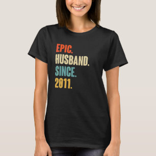 Vintager epischer Ehemann seit 2011 11. Wedding An T-Shirt