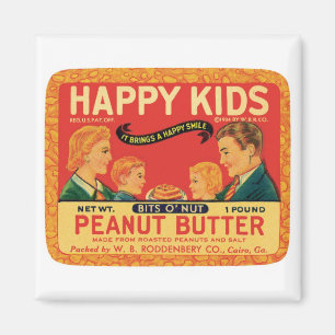 Vintager Erdnussbutter-Nahrungsmittel-Aufkleber Magnet