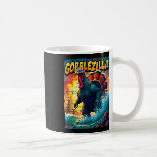 Vintager Erntedank Day Gobblezilla Türkei Kaffeetasse
