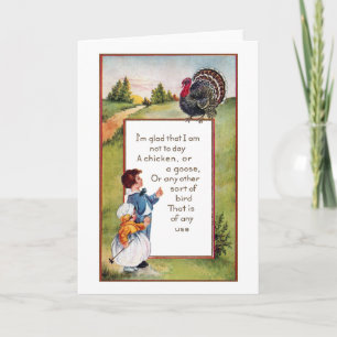 Vintager Erntedank der Türkei und der Kinder Feiertagskarte