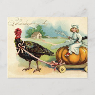 Vintager Erntedank Feiertagspostkarte