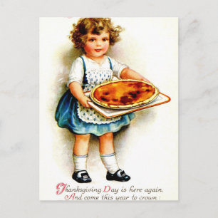 Vintager Erntedank Feiertagspostkarte