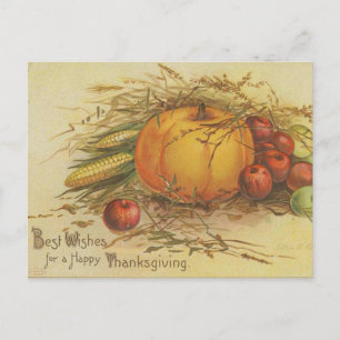 Vintager Erntedank Grußernte Erzeugnisse Postkarte
