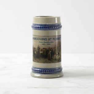 Vintager Erntedank in Plymouth Bierglas